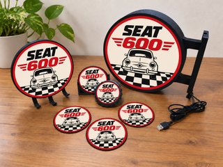 Pack SEAT 600: Cartel Luminoso + Accesorios