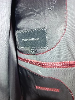 Abito Pedro del Hierro Grigio Uomo