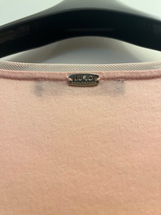 Liu Jo Top Maniche Corte Paillettes Rosa Oro