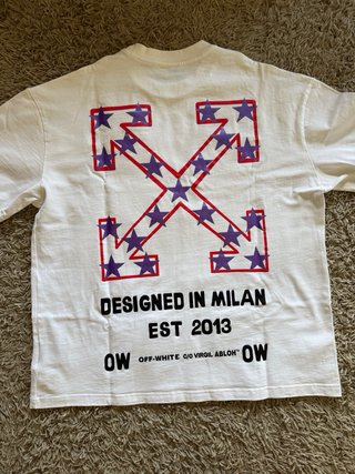 T-shirt Off-White bianca taglia L