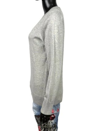 Maglione V Tommy Hilfiger Donna L Grigio Cotone