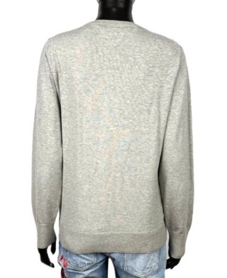 Maglione V Tommy Hilfiger Donna L Grigio Cotone