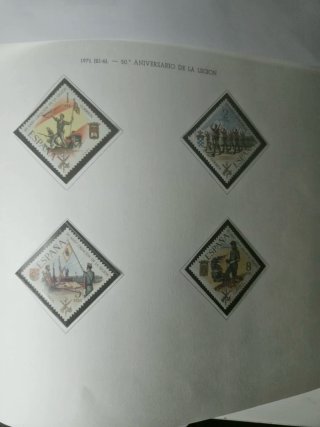 Lote 4 Sellos España 50 Aniversario Legión