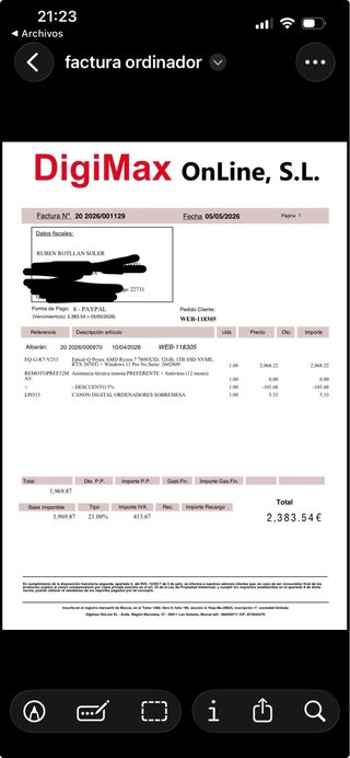 Ordenador Gaming Ryzen 7 7800X3D + RTX 5070Ti