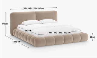 Estructura de cama con canape 140 x 200 cm Solange
