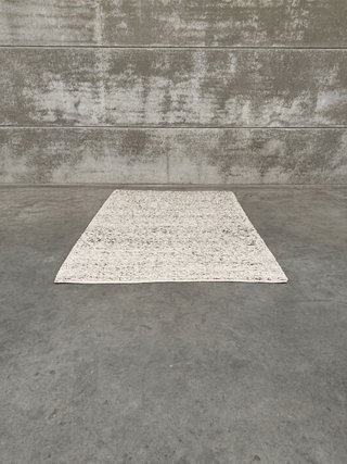 Alfombra Manilva de lana y algodón marrón 200 x 300 cm