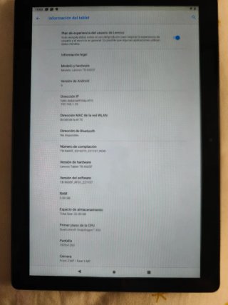 Lenovo M10 TX 605F Tablet Negra
