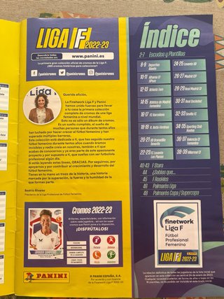 Álbum Panini Liga F 2022/23 Completo