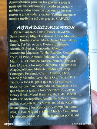 Cassette Capazo ¡Pobres Diablos! 1998 Heavy Metal
