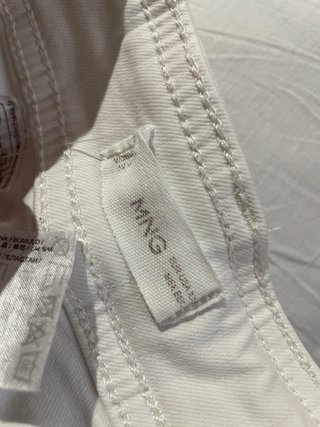 Pantalón blanco campana largo