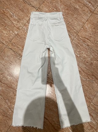 Pantalón blanco campana largo