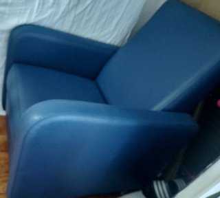 Sillón reclinable azul