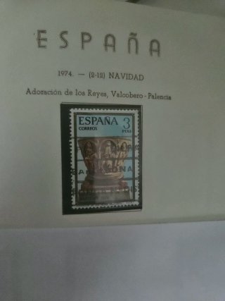 Sello España 1974 Navidad Reyes Magos