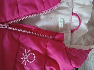 Anorak Benetton bebé niña rosa