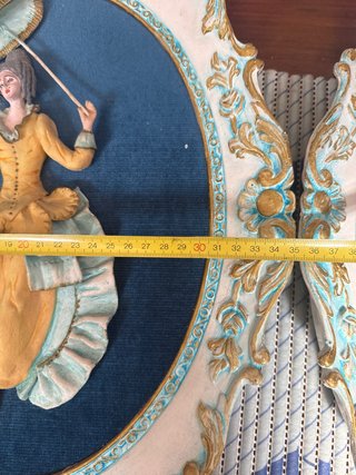2 Cuadros Relieve Vintage Figuras Barrocas 44x35