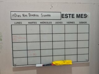 Pizarra de cristal para pared