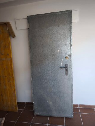 Puerta hierro galvanizado obra/trastero