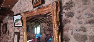 Espejo antiguo madera tallada a mano