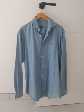 Camisa Silbon vaquera jaspeada Talla M