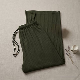 Pantaloni palazzo plissettati verdi