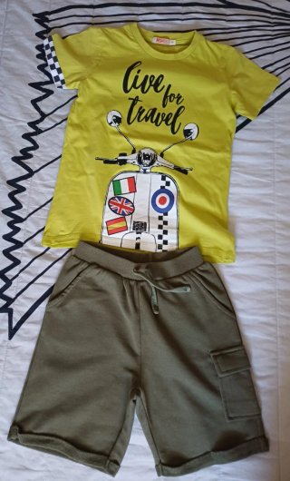 Conjunto camiseta y pantalón corto niño