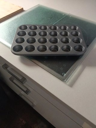 Molde para muffins de metal