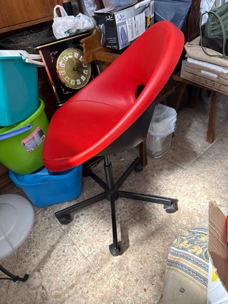 Silla de escritorio moderna roja