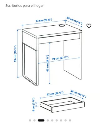 Escritorio Ikea Micke y silla SKRUVSTA