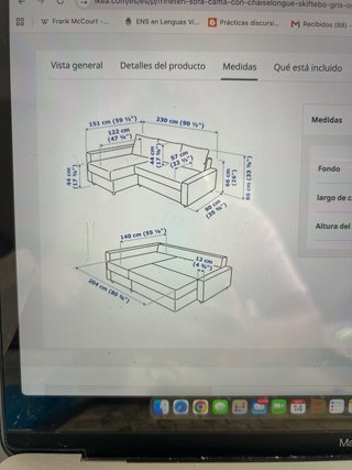 Sofá Cama Gris con Almacenamiento En garantía