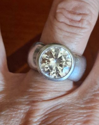 Anillo Plata con Piedra Grande