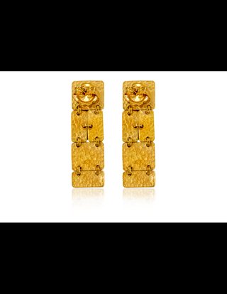 Pendientes Tous Oro 18k Cuadrados Satinados 15257