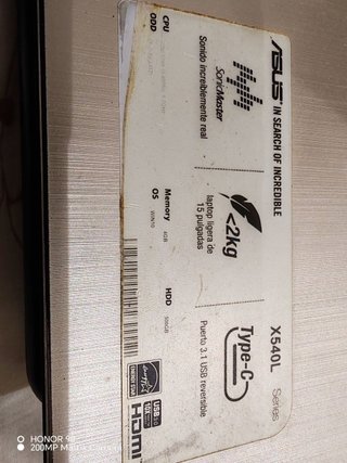 Portátil Asus X540L i3 Plata/Negro