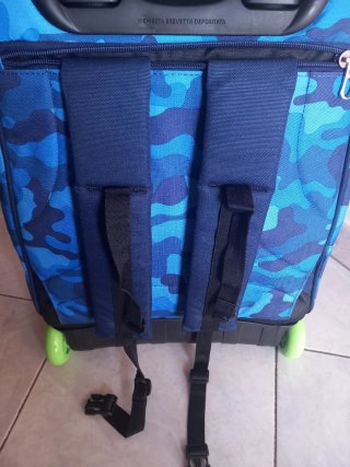 Zaino trolley Seven camouflage blu