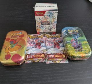 Lote Pokémon: Booster Bundle, Latas y sobres