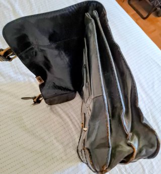 Maletín Cartera Cuero Auténtico Vintage Negro