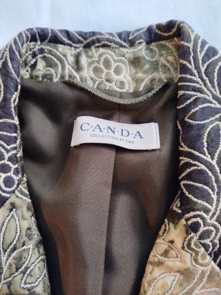 Blazer Canda ricamato floreale vintage