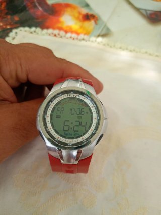 Orologio Sector Rosso/Argento