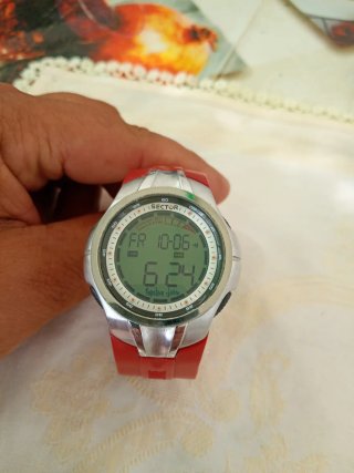 Orologio Sector Rosso/Argento