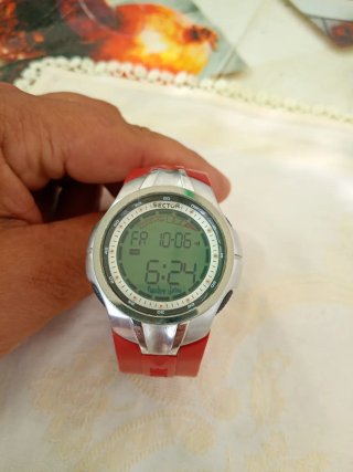 Orologio Sector Rosso/Argento
