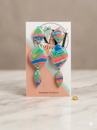 Pendientes Arcilla Polimérica Hechos a Mano
