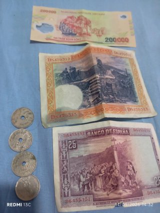 Lote monedas 100 y 25 pesetas 1925-1929