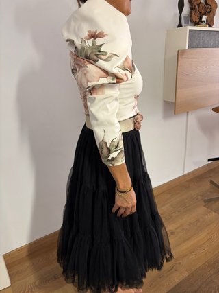 Top fiesta asimétrico estampado floral
