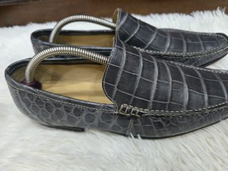 Mocassini Dolce&Gabbana grigi coccodrillo