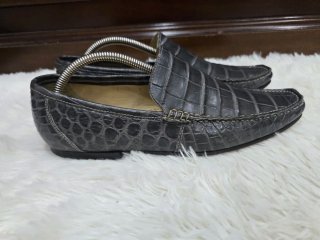 Mocassini Dolce&Gabbana grigi coccodrillo