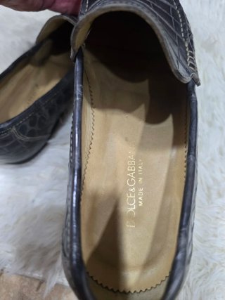 Mocassini Dolce&Gabbana grigi coccodrillo