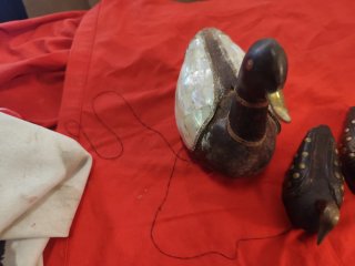 Lote de 6 patos decorativos antiguos