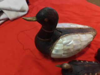 Lote de 6 patos decorativos antiguos