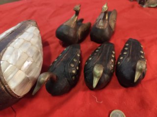 Lote de 6 patos decorativos antiguos