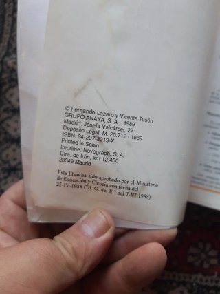 Libro Antiguo Literatura Española 3º Bachillerato