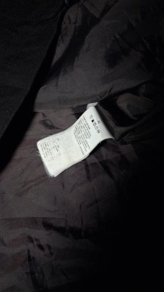 Chaqueta Nautica Negra Cuello Bordado